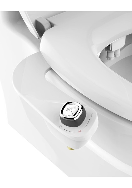 Slimedge Basit Bide Tuvalet Takımı, Beyaz, Çift Nozzle, Taze Su Sprey, Elektriksiz, Kolay Montaj, Pirinç Giriş ve Iç Valf