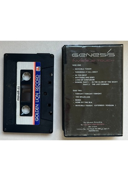 Genesis Invisible Touch Endonezya Baskı Kaset (Dönem Endonezya Gl Record Baskı Kaset)