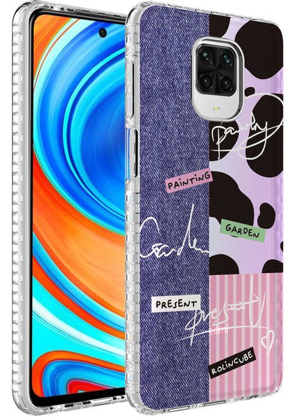 - Xiaomi Redmi Note 9 Pro - Kılıf Airbag Kenarlı Renkli Desenli Silikon Elegans Kapak - NO8 - T24970