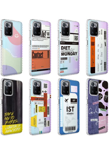 - Xiaomi Redmi 10 - Kılıf Airbag Kenarlı Renkli Desenli Silikon Elegans Kapak - NO2 - T24964 modelleri