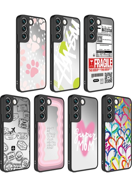 - Galaxy S21 Fe - Kılıf Aynalı Desenli Kamera Korumalı Parlak Mirror Kapak