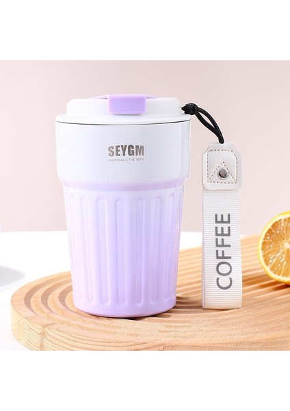 400 ml Internet Ünlü Yeni Kadın Termos Bardak Iyi Görünüyor 304 Paslanmaz Çelik Basit Su Bardağı Taşınabilir Araba Ofis Kahve Fincanı (Yurt Dışından)