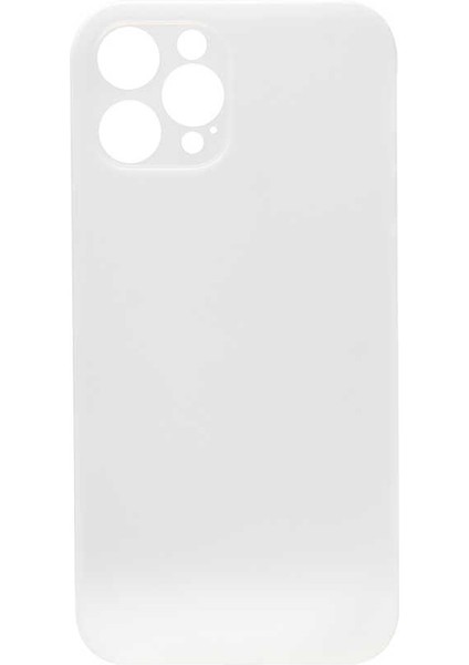 noktaks - Apple iPhone 12 Pro Max - Kılıf 1.Kalite Mat Ultra İnce PP Kapak - Beyaz - T14908