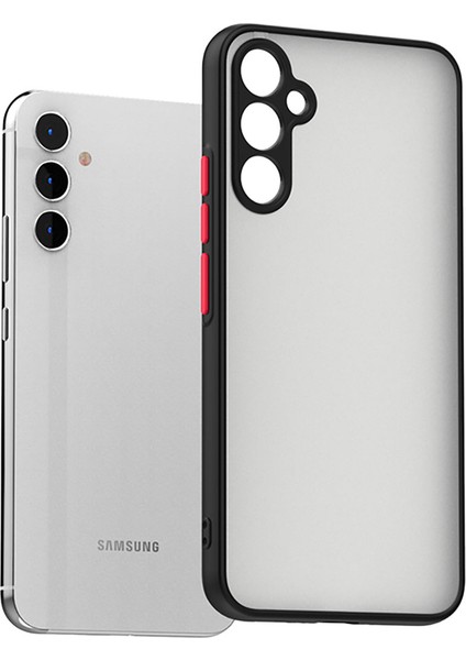 noktaks - Samsung Galaxy A14 - Kılıf Arkası Buzlu Renkli Düğmeli Hux Kapak - Siyah - T26477 indirimleri