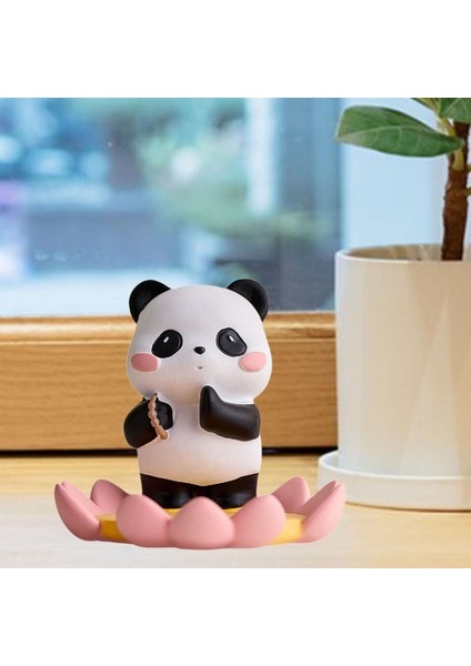 Telefon Standı Masaüstü Süsü Masaüstü için Panda .6 cmX8.2 cmX9 cm Heykel (Yurt Dışından)