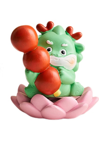 Çin Yeni Yılı Ejderha Mini Ejderha Ev Oturma Odası Araba 7.5X7.5X8 cm Şekerlenmiş Şahinlerle Heykel (Yurt Dışından) modelleri