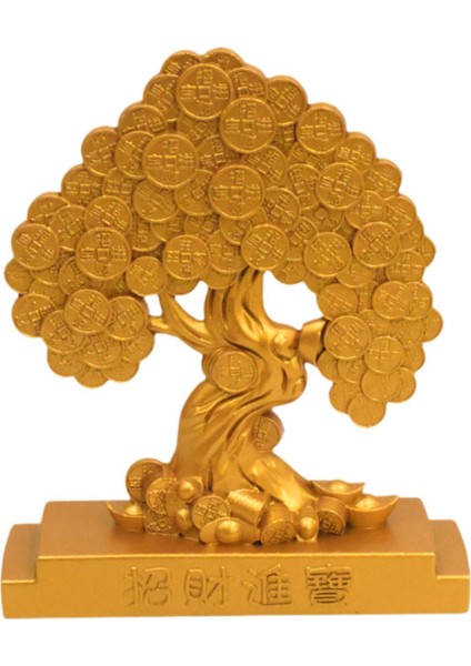 Zenginlik Iyi Servet Masa Figürü Yatak Odası Feng Shui Dikdörtgen Tabanlı Ağaç Heykel (Yurt Dışından)