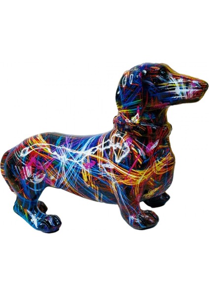 Reçine Dachshund Reçine Dekorasyon Heykel (Yurt Dışından)