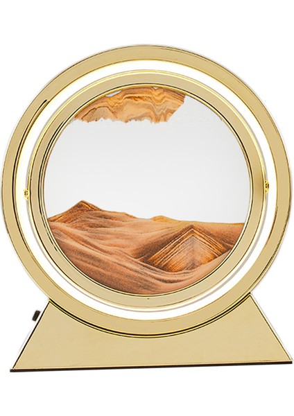 Kum Sahnesi Lambası Kum Lambası USB Sıvı Quicksand Sarı (Yurt Dışından)