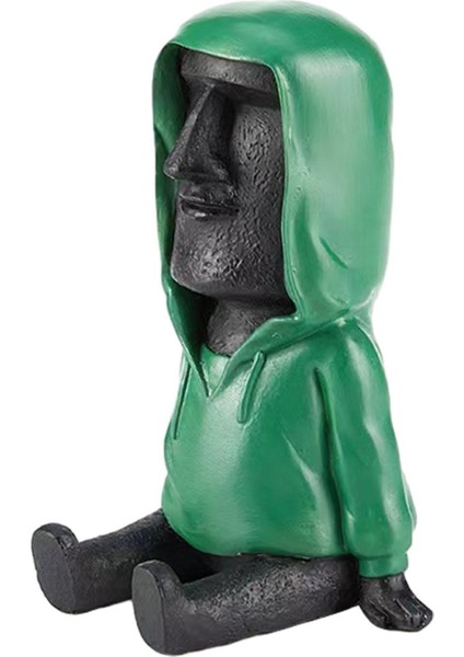 Paskalya Adası Moai Baş Masaüstü Yeşil Heykel (Yurt Dışından) modelleri