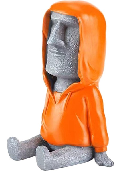 Paskalya Adası Moai Başı Retro Reçine Odası Ev Heykel (Yurt Dışından)