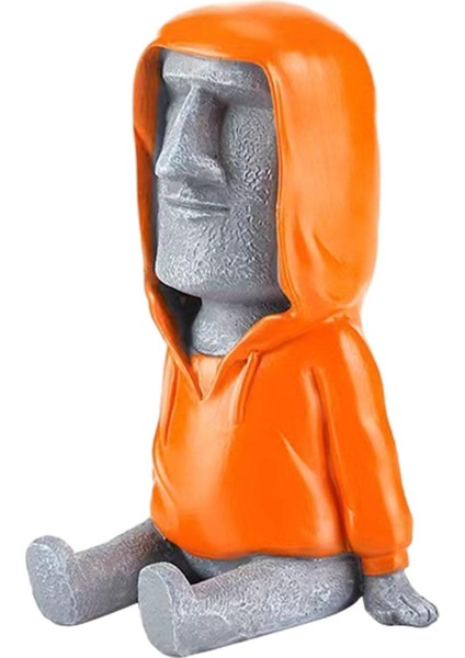 Paskalya Adası Moai Başı Retro Reçine Odası Ev Heykel (Yurt Dışından)