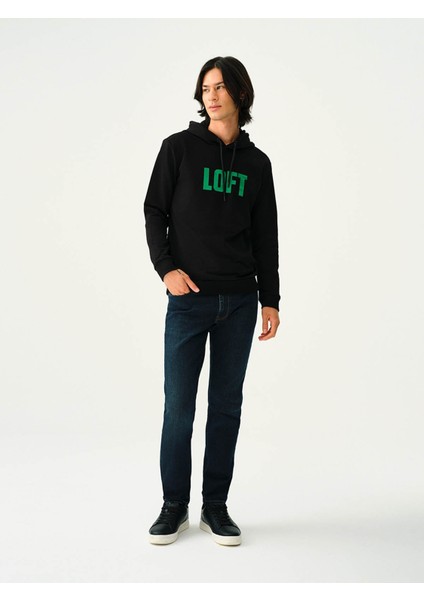 Erkek Sweatshirt Siyah-Yeşil LF2038105
