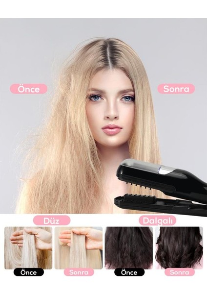 Kablosuz Saç Kırığı Alma Makinesi - Saç Kesme Aleti (Type-C Şarjlı) Pembe