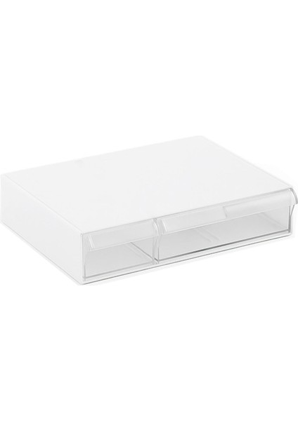 Iında Gizli Çekmece Düzenleyici Depolama Tepsisi Kendinden Yapışkanlı Kutusu Kılıfı Şeffaf Çift (Yurt Dışından)