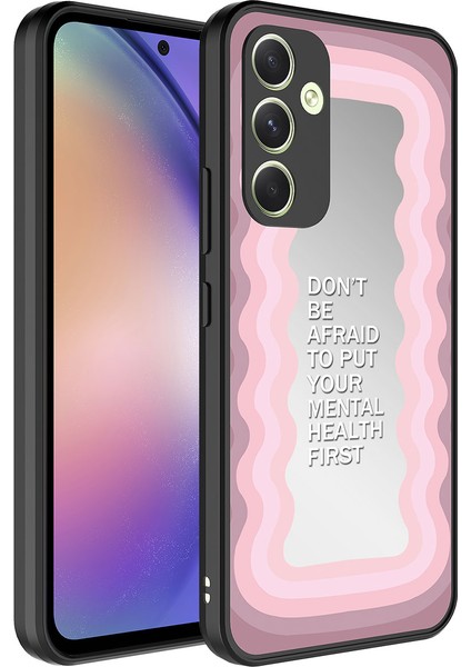 - Galaxy A54 - Kılıf Aynalı Desenli Kamera Korumalı Parlak Mirror Kapak
