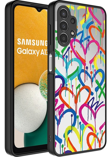 Ekılıf - Samsung Galaxy A13 4g - Kılıf Aynalı Desenli Kamera Korumalı Parlak Mirror Kapak - Pati