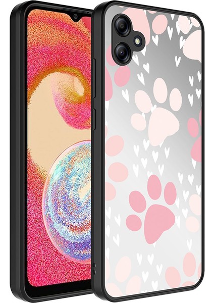 Ekılıf - Samsung Galaxy A04E - Kılıf Aynalı Desenli Kamera Korumalı Parlak Mirror Kapak - Pati