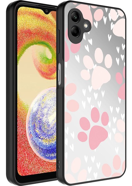 Ekılıf - Samsung Galaxy A04 - Kılıf Aynalı Desenli Kamera Korumalı Parlak Mirror Kapak - Pati