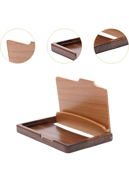 Kartvizit Düzenleyici Kart Kutusu Taşınabilir Ahşap Kartvizitlik (Yurt Dışından) indirimleri