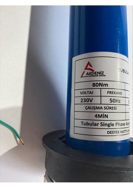 2 Yıl 80 Nm Redüktörlü Tüp (Tubular) Kepenk Motor