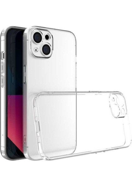 Iphone 13 Uyumlu Kamera Korumalı Lüks Şeffaf Silikon Kılıf