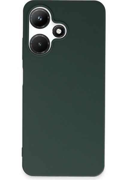 Infinix Hot 30I Uyumlu Kılıf Antibakteriyel Esnek Soft Parmak İzi Yapmaz Silikon - Koyu Yeşil