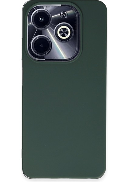 Infinix Hot 40I Uyumlu Kılıf Antibakteriyel Esnek Soft Parmak İzi Yapmaz Silikon - Koyu Yeşil