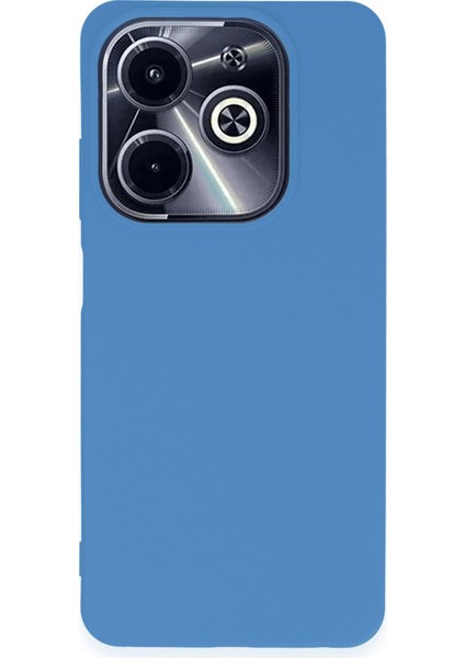 Infinix Hot 40I Uyumlu Kılıf Antibakteriyel Esnek Soft Parmak İzi Yapmaz Silikon - Mavi