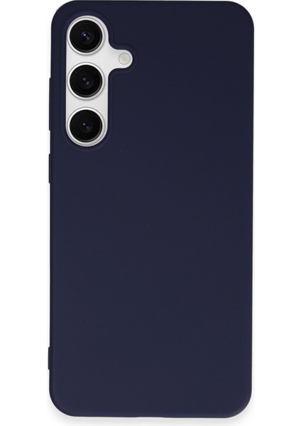 Samsung Galaxy S24 Plus Kılıf Antibakteriyel Esnek Soft Parmak İzi Yapmaz Liquid Silikon - Lacivert