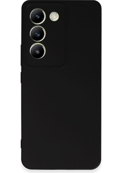 Vivo V30 Lite 4g Kılıf Antibakteriyel Esnek Soft Parmak İzi Yapmaz Liquid Silikon - Siyah