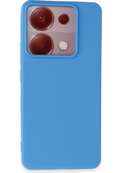 Xiaomi Redmi Note 13 Pro 4g Kılıf Antibakteriyel Esnek Soft Parmak İzi Yapmaz Liquid Silikon - Mavi