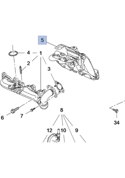 Opel Astra J 1.6 Dizel Motor Egzos Manifolt Contası Elring Marka ELR-894.772