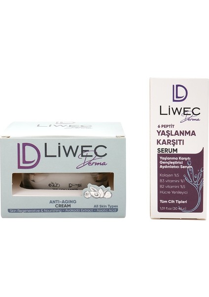 2'li Set - Yaşlanma Karşıtı Serum - Yaşlanma Karşıtı Krem