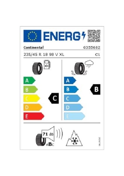 235/45 R18 98V Xl Fr Wintercontact Ts870P Oto Kış Lastiği (Üretim Yılı: 2024 )