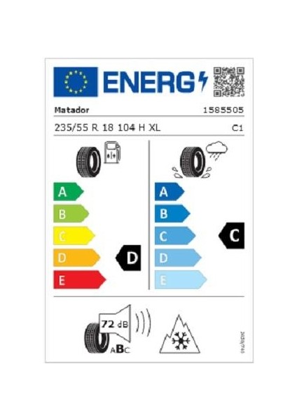 235/55 R18 104H Xl Fr Mp93 Nordicca Oto Kış Lastiği ( Üretim Yılı: 2024 )