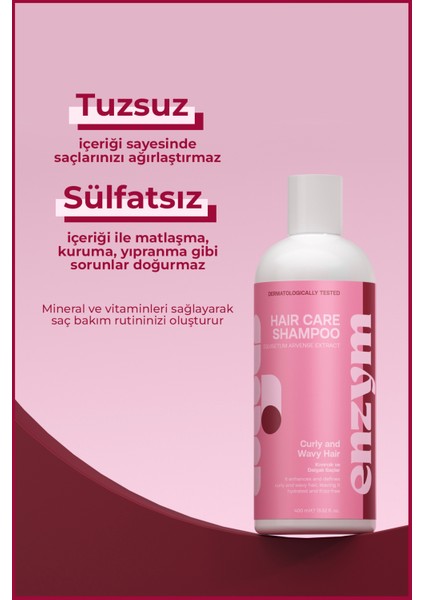 Kıvırcık Ve Dalgalı Saçlar Için Saç Bakım Şampuanı 400 Ml (Bukle Belirginleştirici)