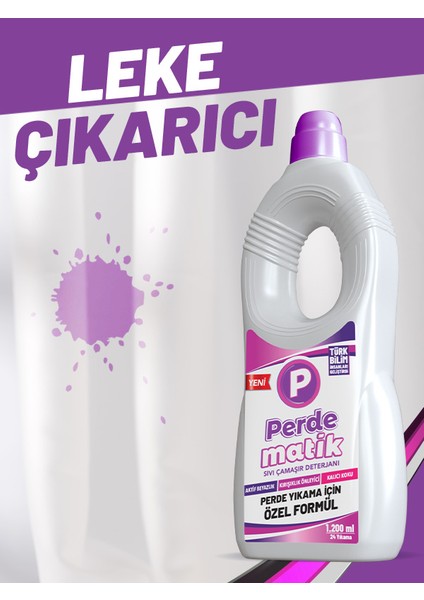 Tül, Dantel Perde ve Hassas Kumaşlar Için Sıvı Vegan %100 Yerli Çamaşır Deterjanı 1200 ml