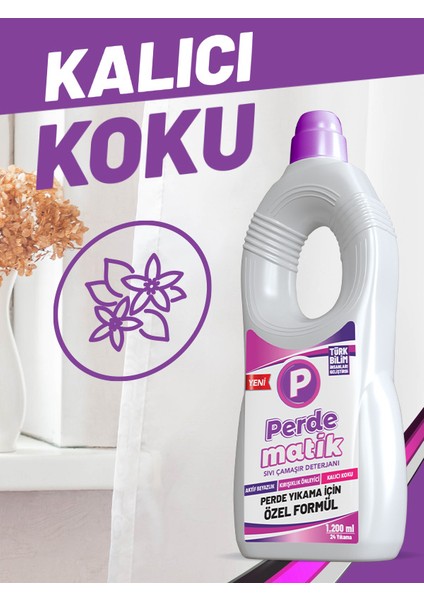 Tül, Dantel Perde ve Hassas Kumaşlar Için Sıvı Vegan %100 Yerli Çamaşır Deterjanı 1200 ml