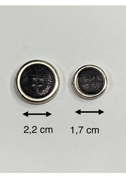 Blazer Ceket Düğmesi Takımı / Siyah Gümüş / M004 fiyatları
