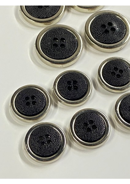 Blazer Ceket Düğmesi Takımı / Siyah Gümüş / M004 fırsatları