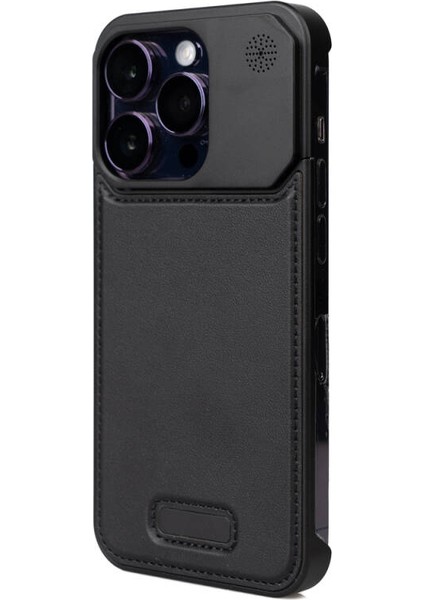 iPhone 15 Pro Max Kılıf Magsafe Şarj Özellikli Mekanizmalı Koku Hazneli Mostar Kapak