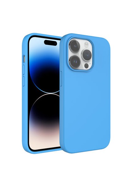 Apple iPhone 14 Pro Max Kılıf Sıvı Teknolojili Silinebilir Sert Kılıf Ultra Yumuşak Magsafeli Silvessa Premium Silikon Kapak Kapak