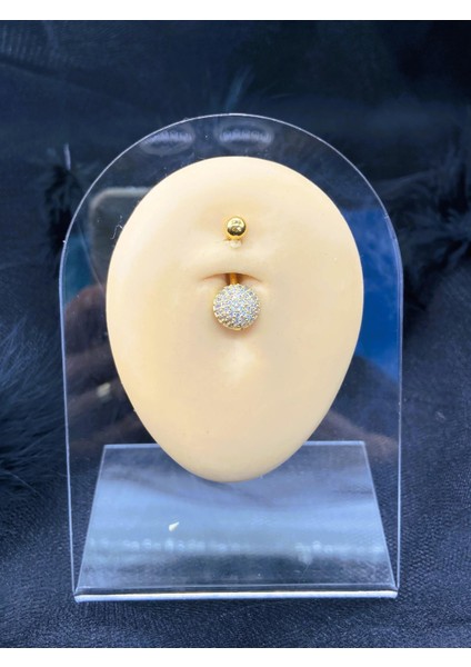 Cerrahi Çelik Altın Rengi Göbek Piercing Küpe