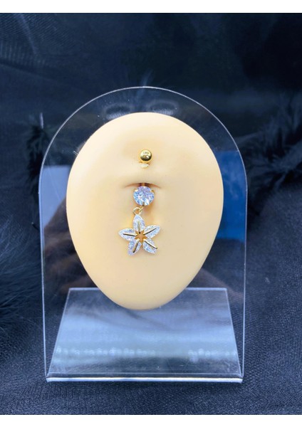 Cerrahi Çelik Altın Rengi Göbek Piercing Küpe
