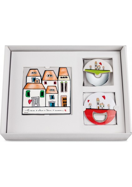 Le Casette Şişe Açacağı-Pizza Kesici-Nihale Seti