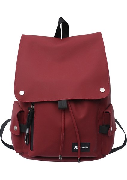 Kapaklı Öğrenci Bilgisayar Çantası Erkek Büyük Kapasiteli Kampüs Rahat Öğrenci Sırt Çantası (Yurt Dışından)