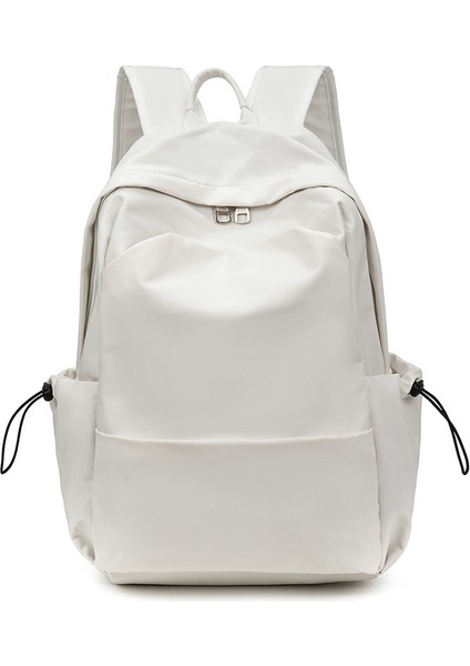 Kadınlar Için Büyük Kapasiteli Düz Renk Sırt Çantası Kore Tarzı Erkekler Için Çok Yönlü Okul Çantası Lise Sırt Çantası (Yurt Dışından)