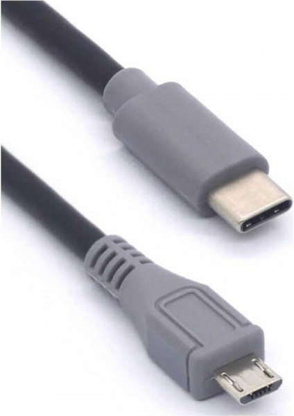 Type-C To Mikro USB Kablosu USB Tip C - Mikro USB Otg Kablosu Erkek - Erkek Şarj Veri Iletimi 1 Metre Kablo ZR797