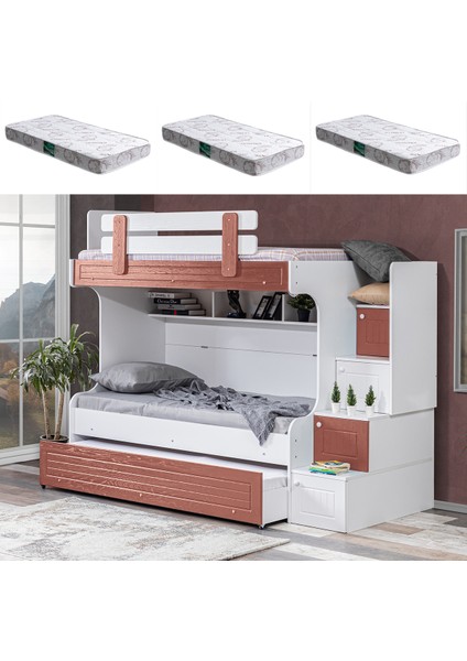 Su Yavrulu Ranza - Kiremit + 3 Adet Comfort Yatak